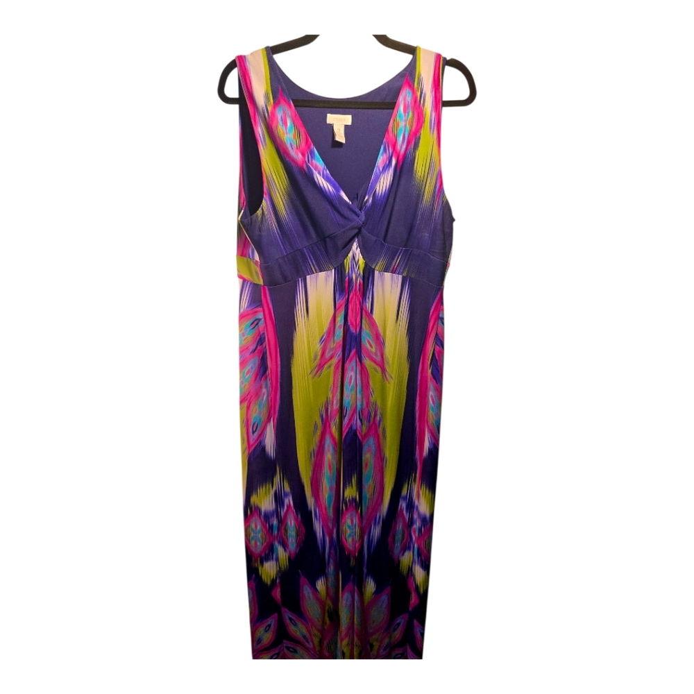 Chico's Sz. Xlarge/sz. 16/sz. 3 Colorful Maxi Dress